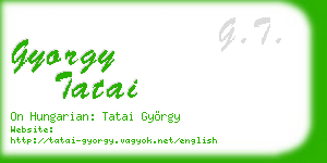 gyorgy tatai business card
