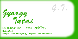 gyorgy tatai business card